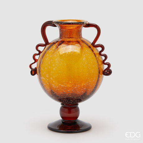 edg enzo de gasperi edg enzo de gasperi vaso corinto sfera h 42 cm l 31 cm l 25 cm vetro amber ean 8059824456267