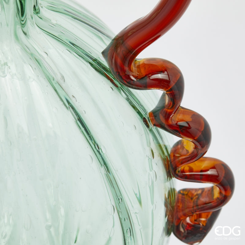 EDG Enzo De Gasperi Corinth Sphere Vase H 42 Cm L 31 Cm L 25 Cm Glass Green