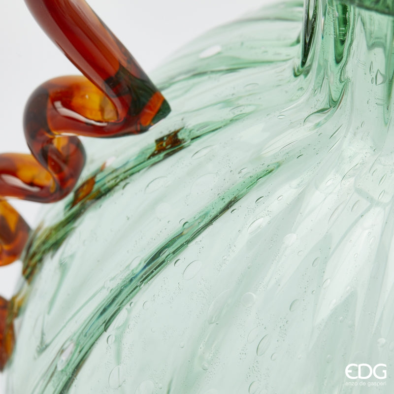 EDG Enzo De Gasperi Corinth Sphere Vase H 42 Cm L 31 Cm L 25 Cm Glass Green