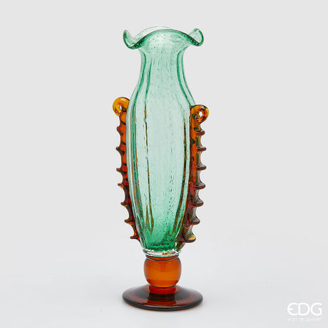 edg enzo de gasperi edg enzo de gasperi vaso corinto coppa h 50 cm l 20 cm l 14 cm vetro green ean 8059824456366