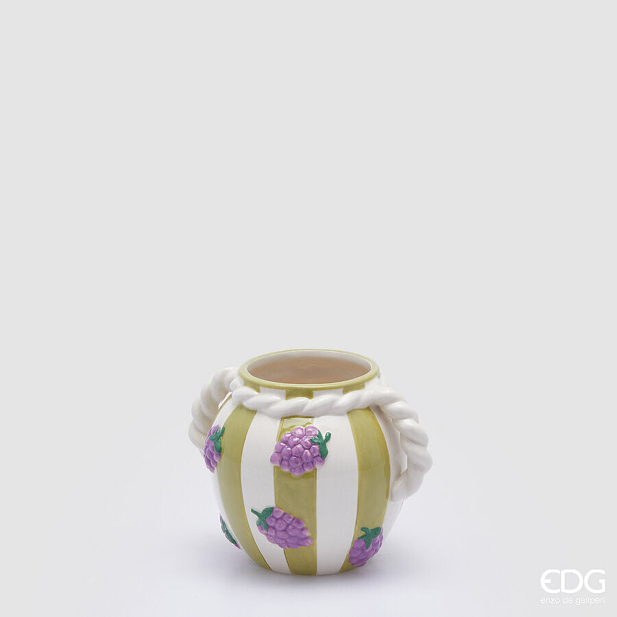 edg enzo de gasperi edg enzo de gasperi vaso lamponi h 13 d 14 cm ceramica green mix ean 8059824462299