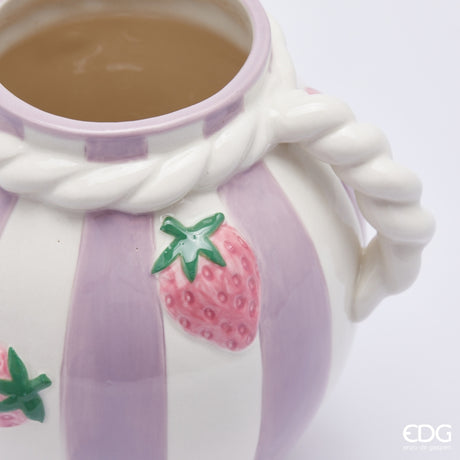 edg enzo de gasperi edg enzo de gasperi vaso fragole h 17 d 16 cm ceramica violet ean 8059824462312