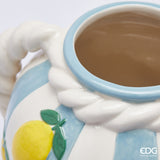 edg enzo de gasperi edg enzo de gasperi vaso limoni h 20 d 17 cm ceramica yellow ean 8059824462350