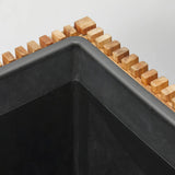 edg enzo de gasperi edg enzo de gasperi vaso listelli qudrato legno di acacia brown 50 x 42 x 42 cm