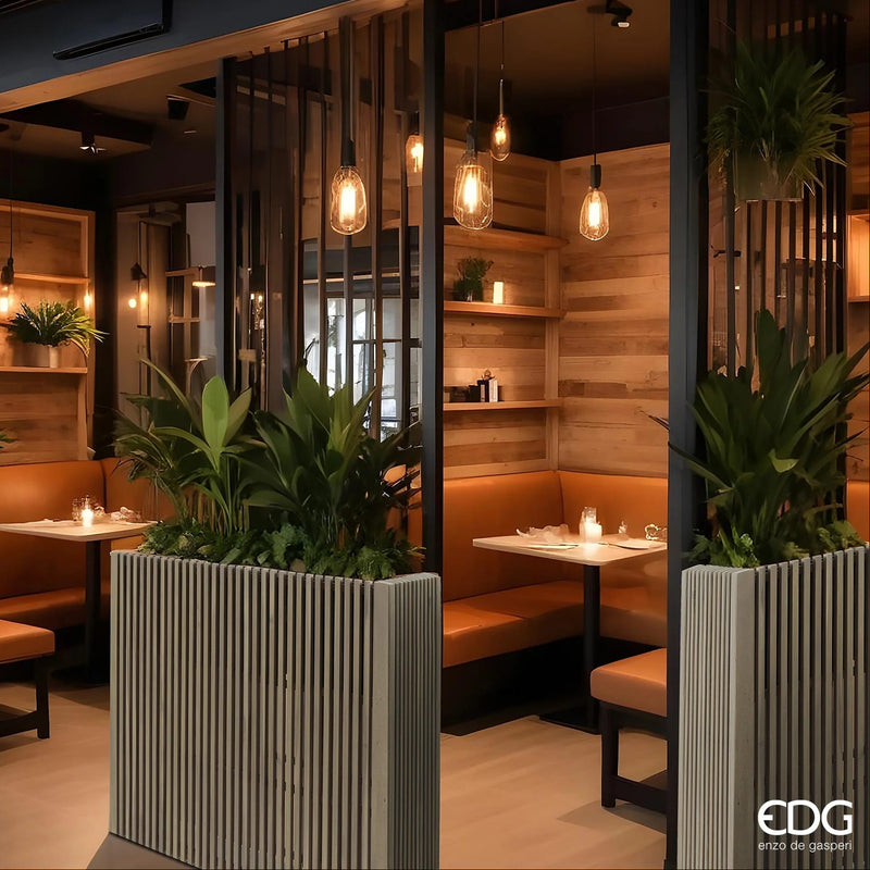 edg enzo de gasperi edg enzo de gasperi vaso listelli rettangolare legno di acacia grey h 90 x 86 x 33 cm ean 8059824484673