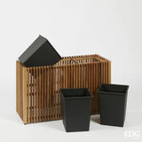 edg enzo de gasperi edg enzo de gasperi vaso listelli rettangolare legno di acacia brown h 50 x 86 x 33 cm ean 8059824484680