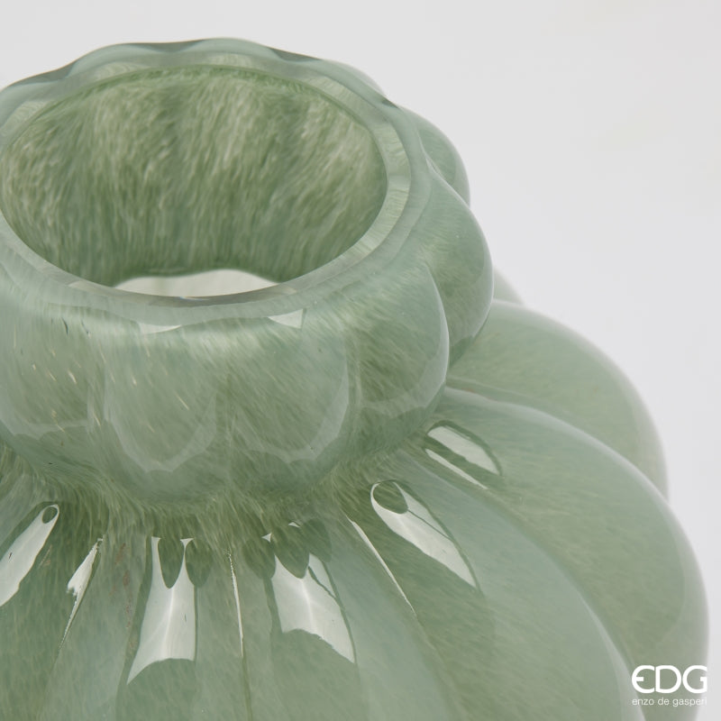 edg enzo de gasperi edg enzo de gasperi vaso chignon h 28 cm d 22 cm vetro sage ean 8059824536969