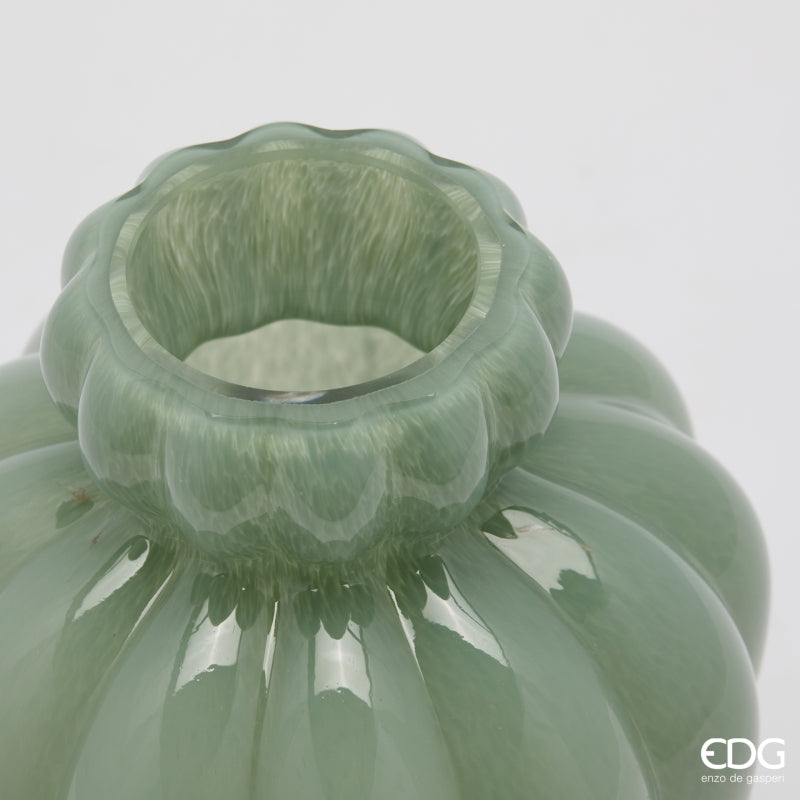 edg enzo de gasperi edg enzo de gasperi vaso chignon h 20 cm d 16 cm vetro sage ean 8059824537065