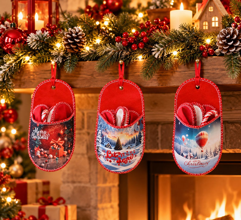 Ad Trend Set 3 Pairs of Assorted Slippers 26x47 cm 1 Pack – Christmas Gift Idea
