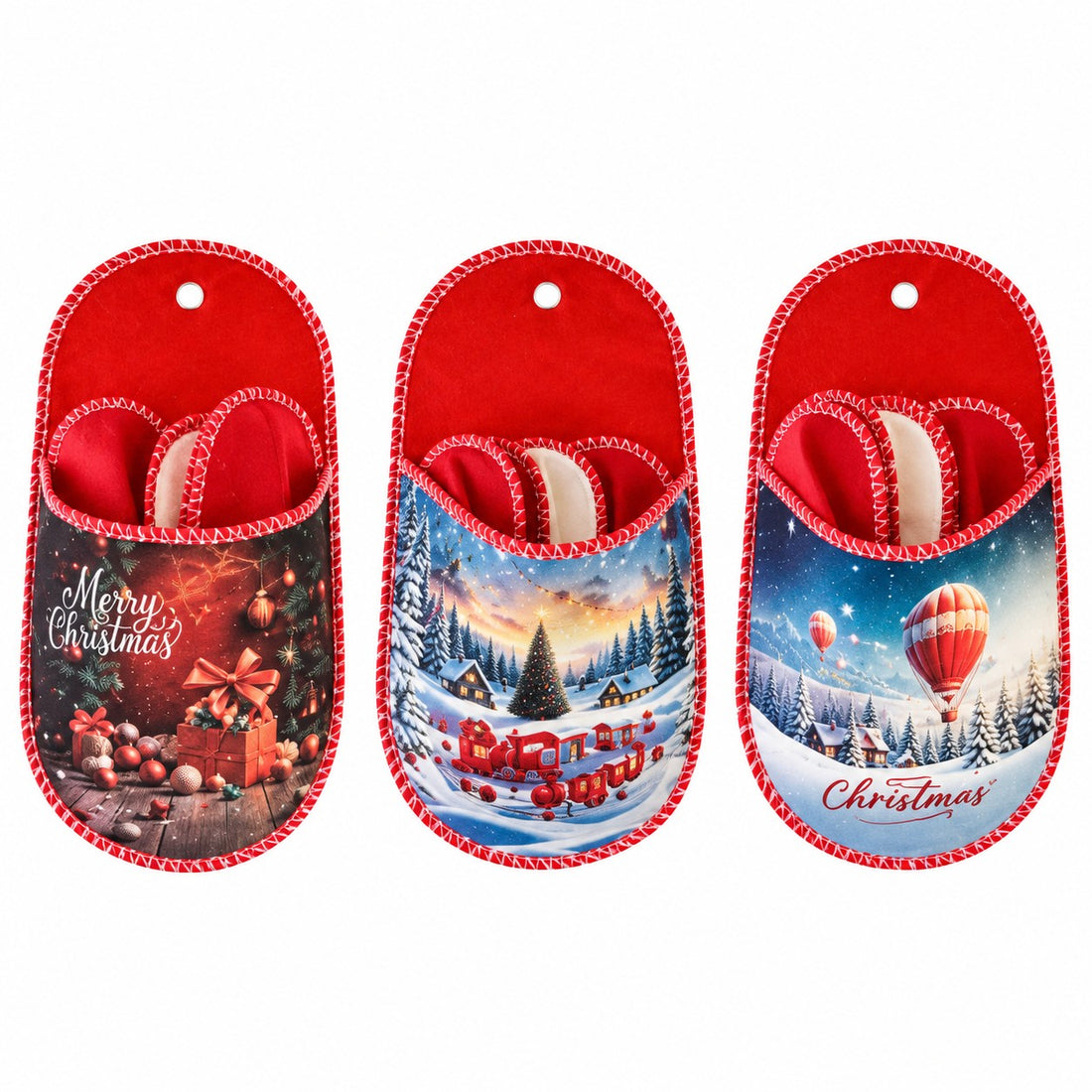 Ad Trend Set 3 Pairs of Assorted Slippers 26x47 cm 1 Pack – Christmas Gift Idea