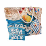 regalo italiano regalo italiano borsa mare con pochette 58 x 18 x h 38 cm ass multicolor 1 pz ean 8057586110908