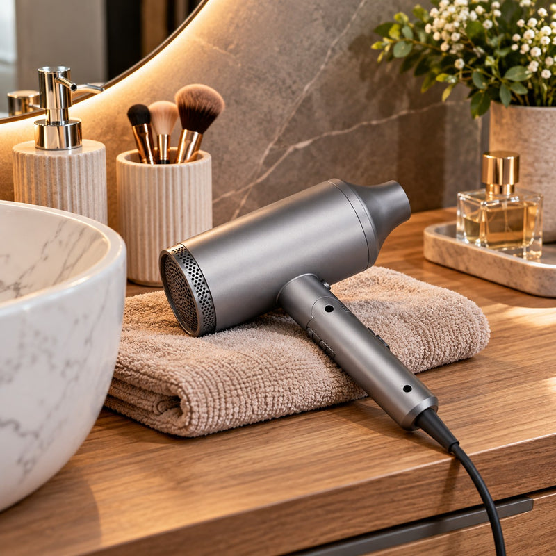 Ad Trend Asciugacapelli da Viaggio Pieghevole 2000W con 3 Temperature – Phon Compatto e Portatile per Capelli