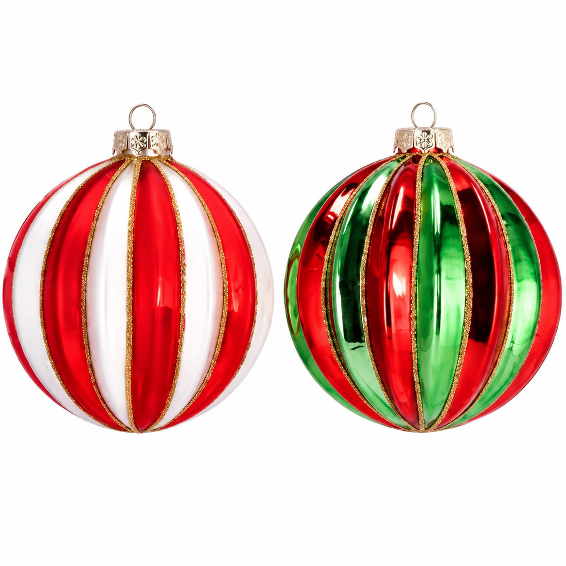 Ad Trend Bicolour Glass Christmas Bauble Ø10 cm Assorted 1 Pcs – Christmas Decoration