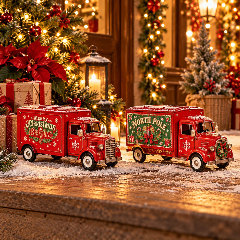 Ad Trend Decorative Christmas Truck in Assorted Iron 34x15xH19 cm 1 pc – Christmas Decoration