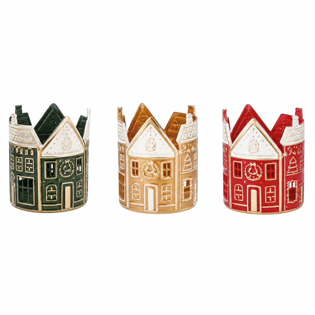 Ad Trend Mini Decorative Christmas House in Iron Assorted 20x20xH25 cm 1 Pc – Christmas Decoration