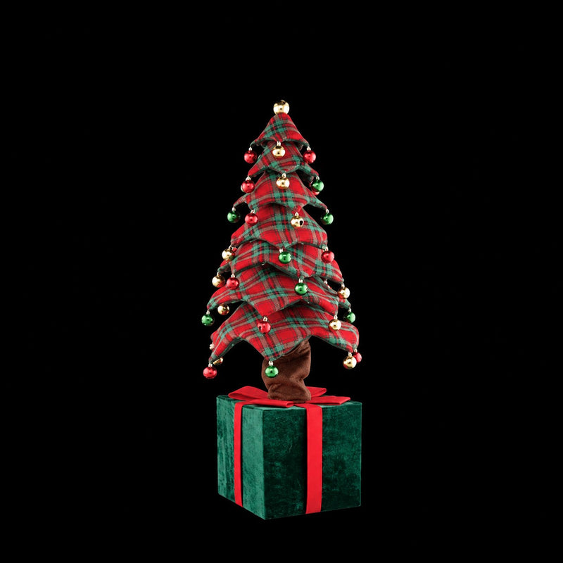 Ad Trend Christmas Tree with Tartan Gift Box 60x60xH150 cm – Christmas Decoration