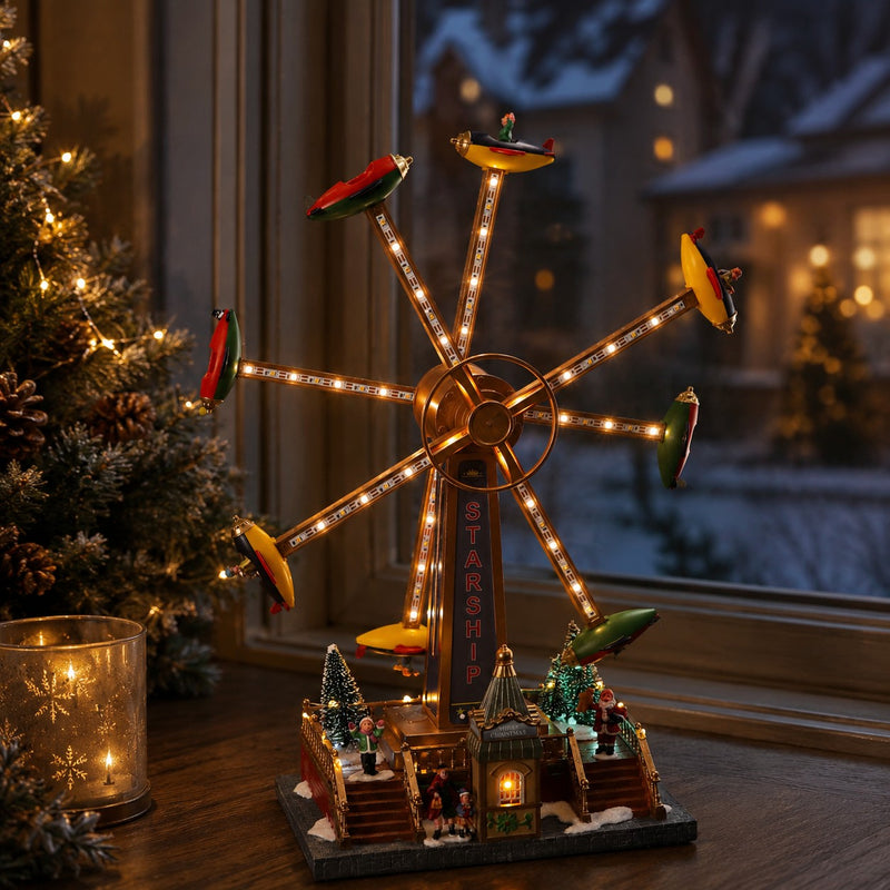 Trend Christmas Carousel with 77 LEDs 37 x 19 cm H 48 cm Multicolor