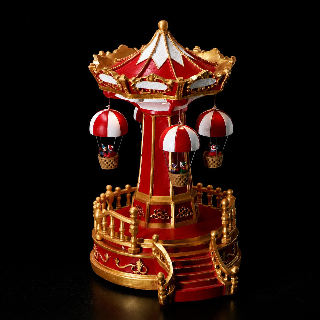 Ad Trend Christmas Carousel with 12 LED 22 x 18 cm H 30 cm Multicolor