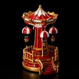 Italian Gift Christmas Carousel with 12 LEDs 22 x 18 cm H 30 cm Multicolor