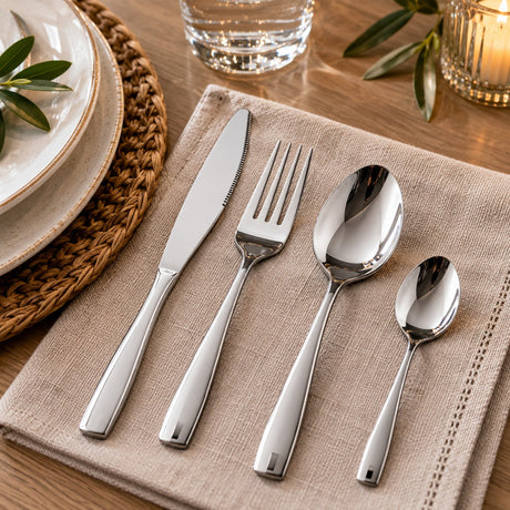 Ad Trend Set 4 Pacho Cutlery in Silver Steel – Elegant Table Service for the Table and Home