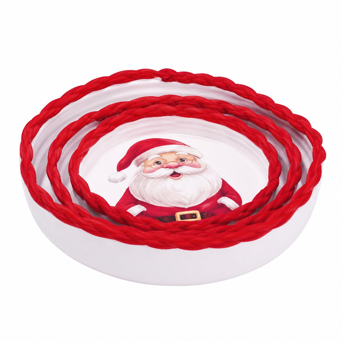 Ad Trend Set of 3 Round Fabric Christmas Baskets
