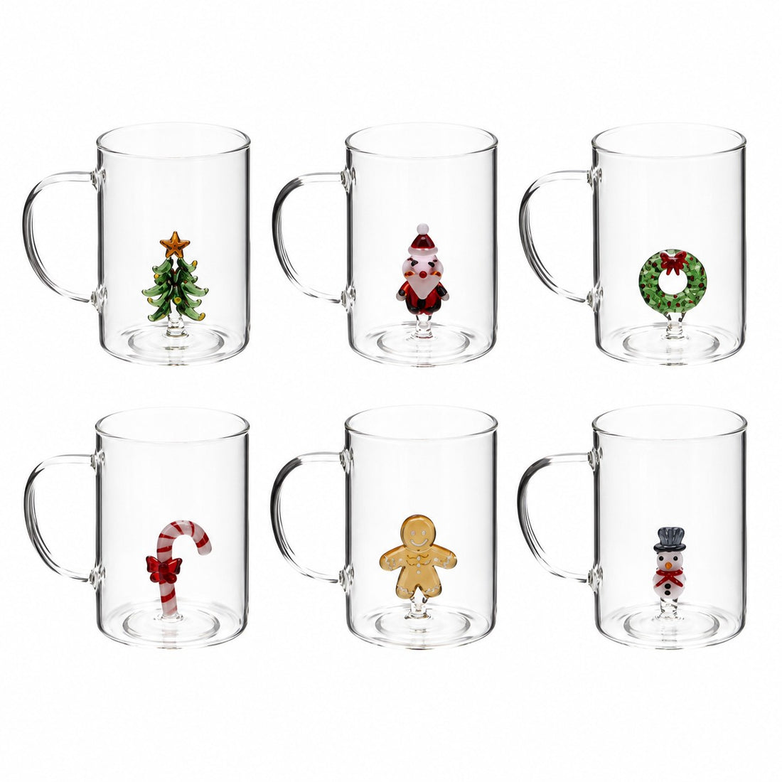 Ad Trend Tazza Mug Natalizia in Vetro 450 ml con Figura 3D Assortita 1 Pz – Idea Regalo Natale