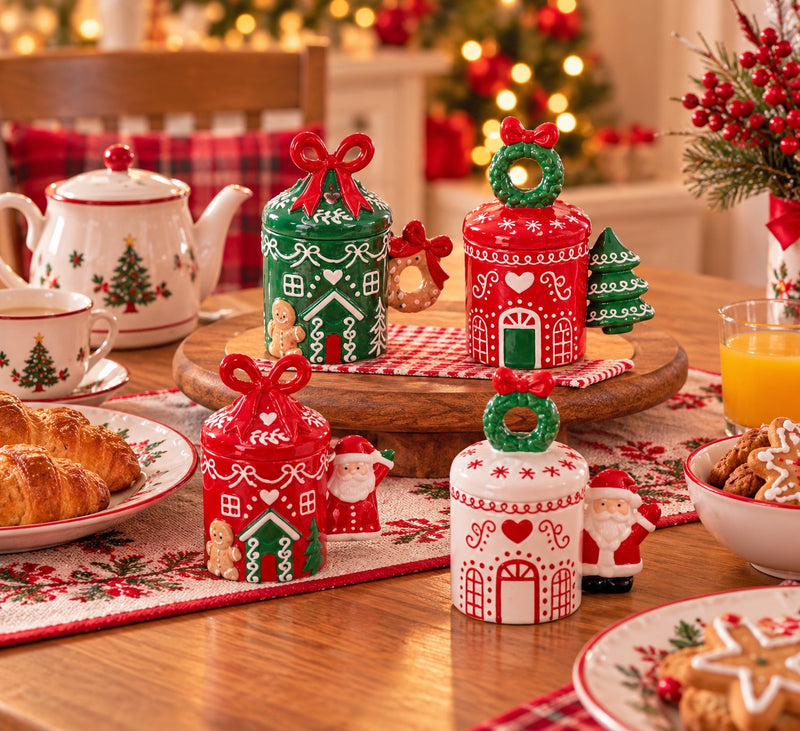 Ad Trend Christmas Ceramic Mug with Lid Assorted 350 ml 1 Pcs – Christmas Table Accessory