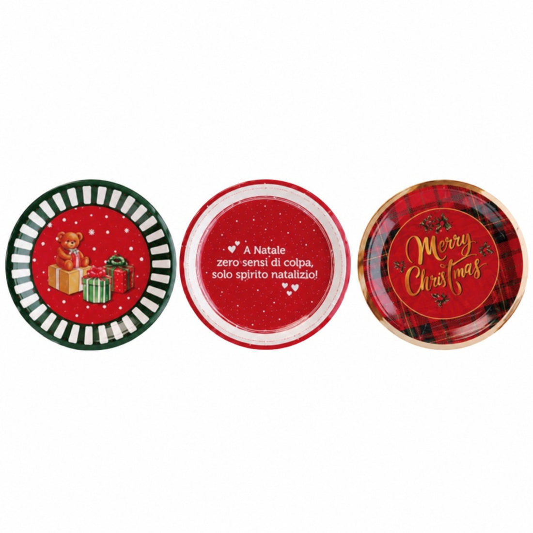 Ad Trend Christmas Paper Plates Assorted Ø18 cm 1 Pack – Disposable Christmas Table Accessories