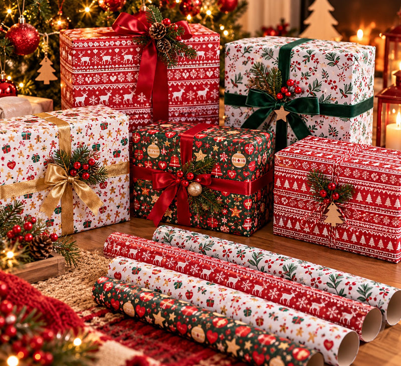 Ad Trend Christmas Gift Wrapping Roll Assorted 70x200 cm 1 Pcs – Decorative Paper for Christmas Gift Wrapping