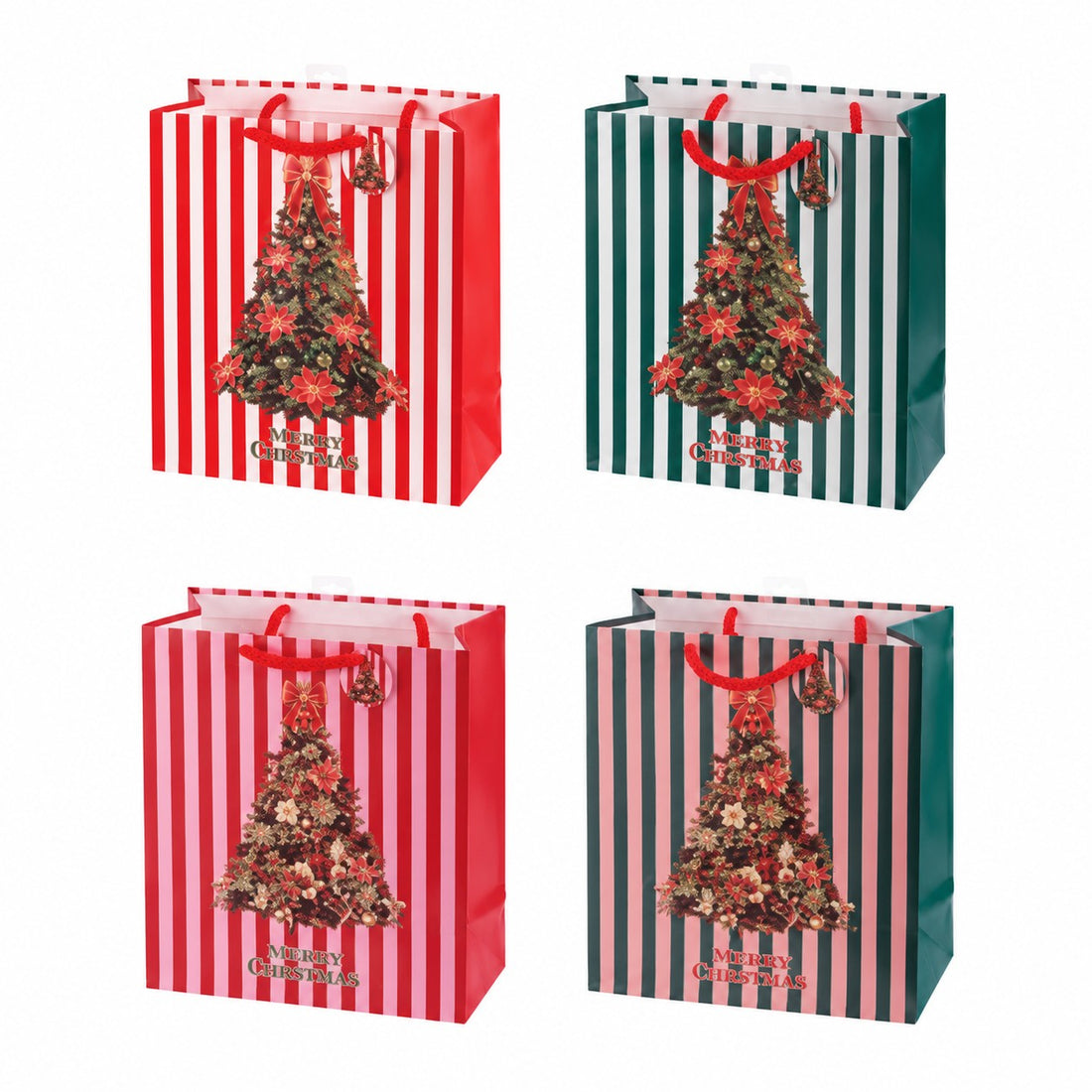 Ad Trend Christmas Gift Bag in Assorted Paper 41x21xH50 cm 1 Pc – Pouch for Christmas Gift Wrapping