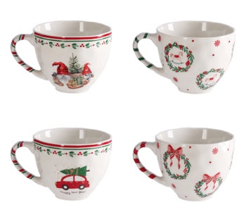 Ad Trend Jumbo Christmas Cup Assorted Ø11 cm 1 Pcs – Decorative Cup for Christmas Breakfast