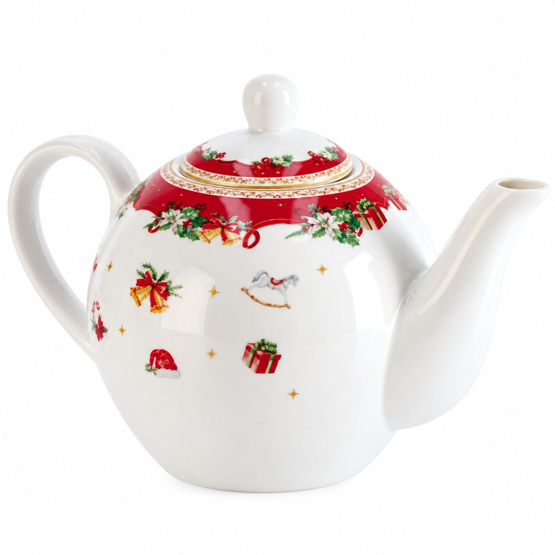 Ad Trend Teiera Natalizia 700 ml Ø11xH11,5 cm – Accessorio per la Tavola di Natale