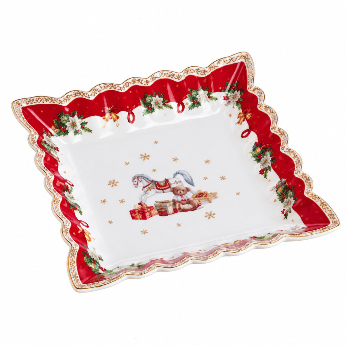 Ad Trend Christmas Square Plate 23x23 cm – Table Accessory for Christmas Dinner