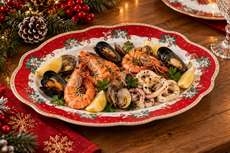 Ad Trend Oval Christmas Porcelain Plate 35x24 cm – Decorative Table Accessory for Christmas Dining