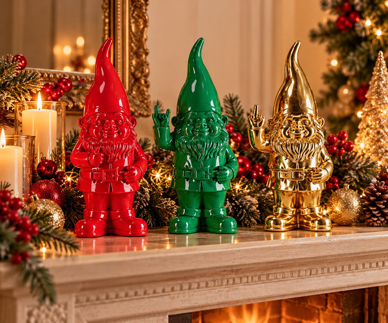 Ad Trend Decorative Resin Christmas Gnome Assorted 16x15xH42 cm 1 Pcs – Christmas Ornament for Home Decoration