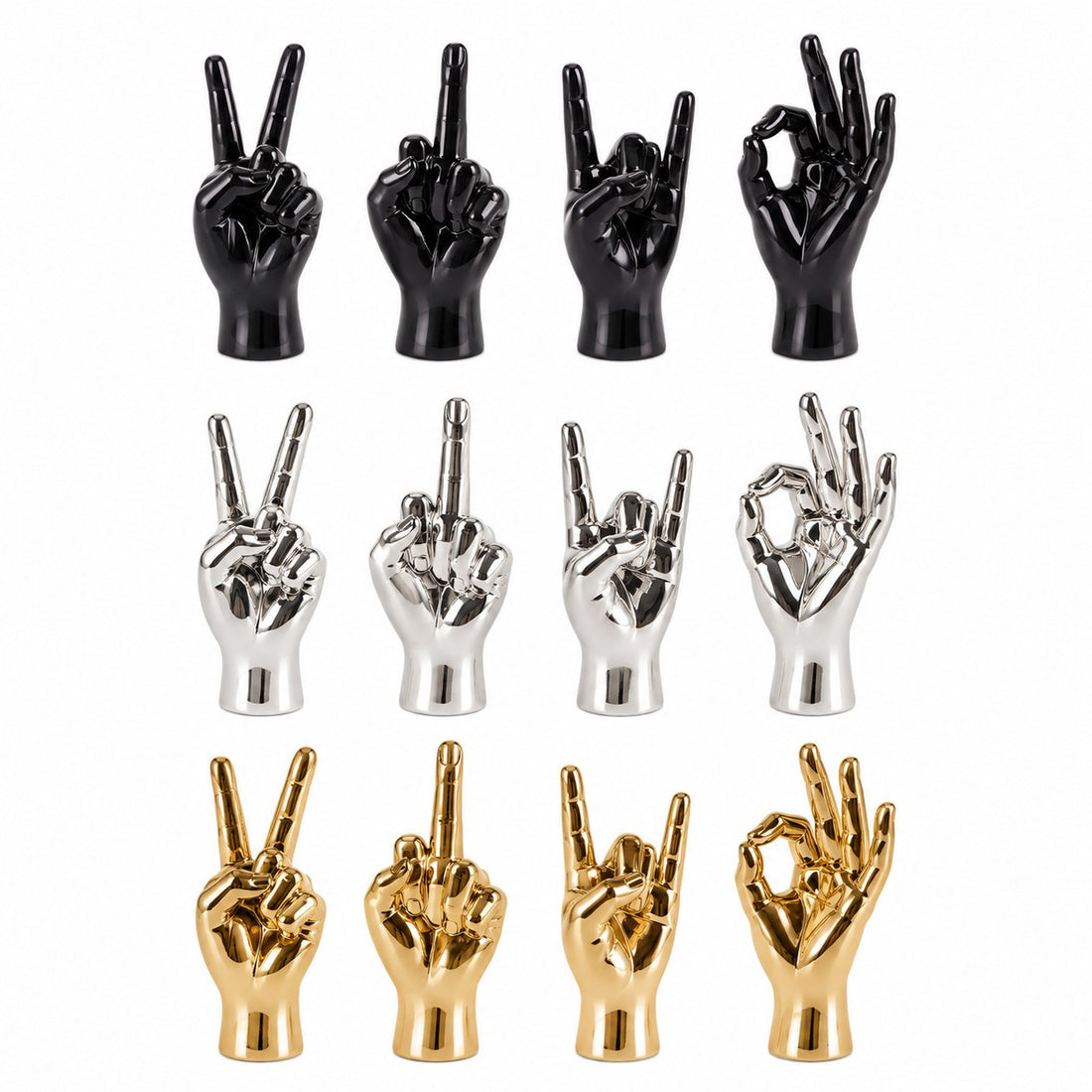 Ad Trend Hand Decoration in Resin Assorted 6x4xH15 cm 1 Pc – Decorative Object and Christmas Gift Idea