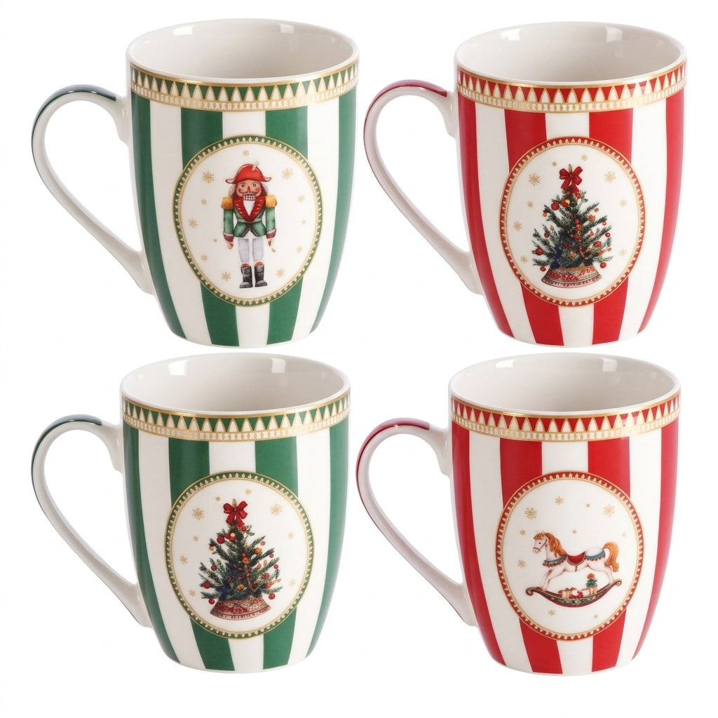 Ad Trend Christmas Mug Assorted 360 ml Ø8xH10 cm 1 Pcs – Festive Breakfast Mug