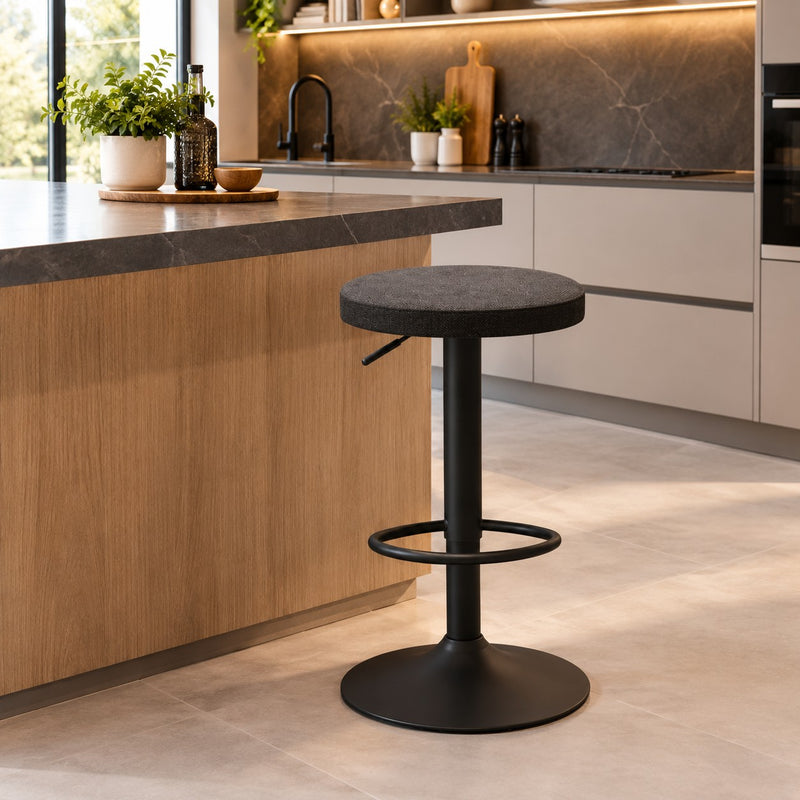 Ad Trend Sgabello Girevole Arvoa Grigio Ø39xH82 cm – Seduta Moderna per Cucina, Bar e Casa