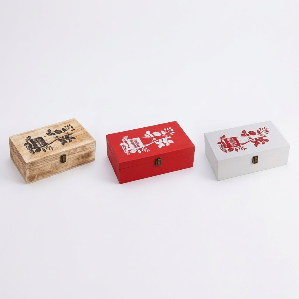 Ad Trend Christmas Wooden Bottle Holder for 2 Bottles Assorted 36x20xH10 cm 1 Pcs – Christmas Gift Packaging