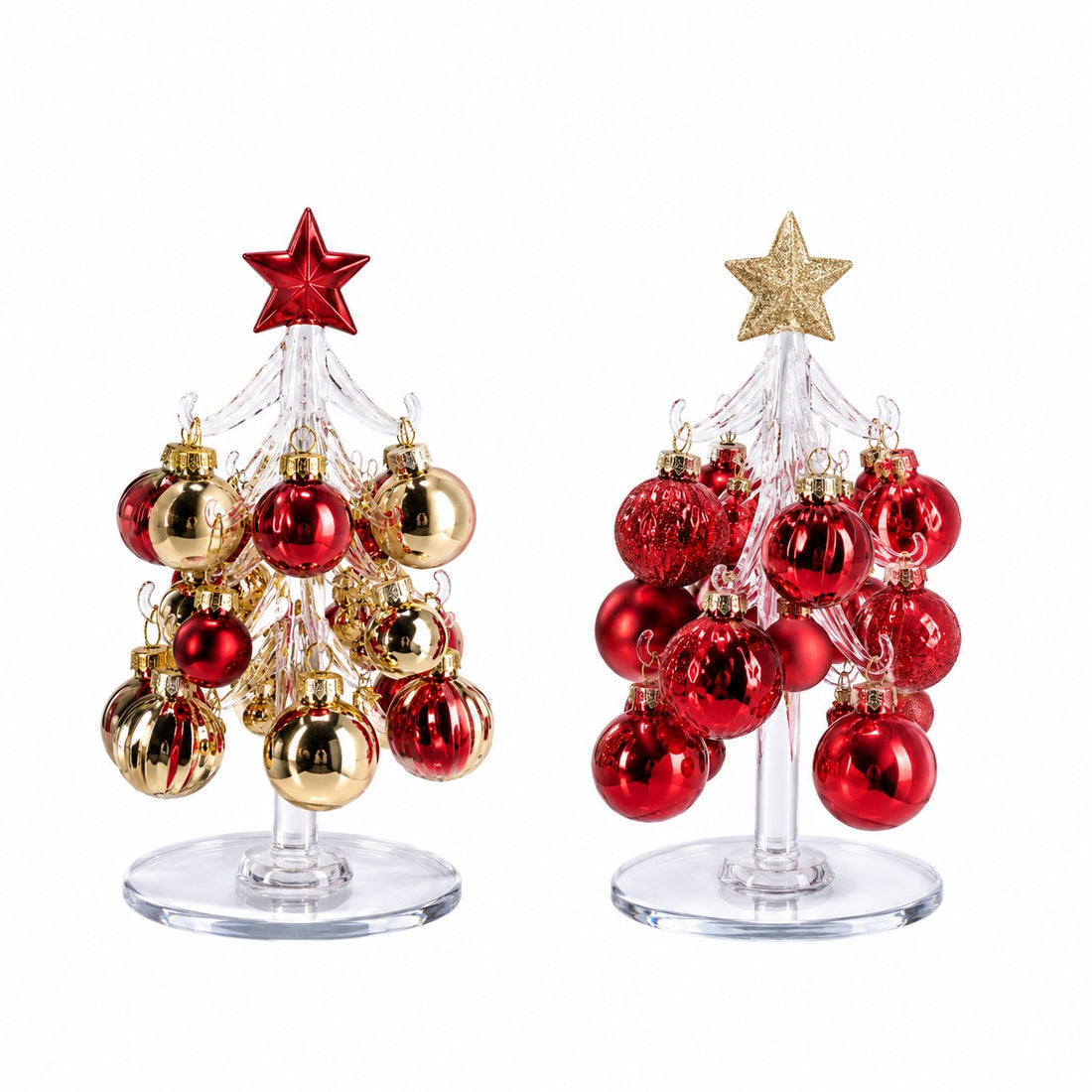 Ad Trend Decorative Christmas Tree with Assorted Glass Baubles Ø7xH15.5 cm 1 Pc – Christmas Home Decoration