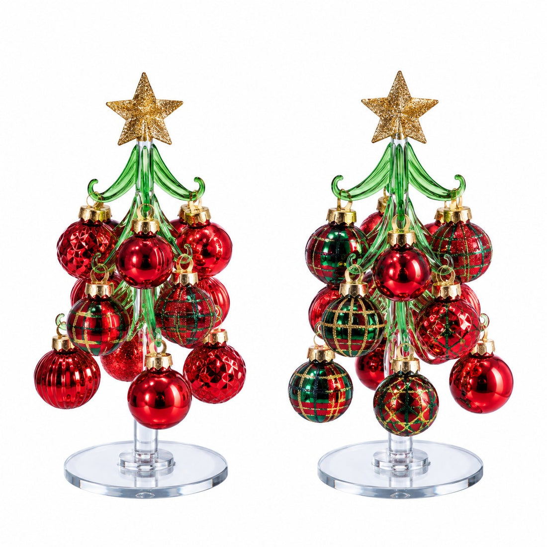 Ad Trend Christmas Decorative Tree with Assorted Glass Baubles Ø9xH20 cm 1 pcs – Christmas Home Decoration