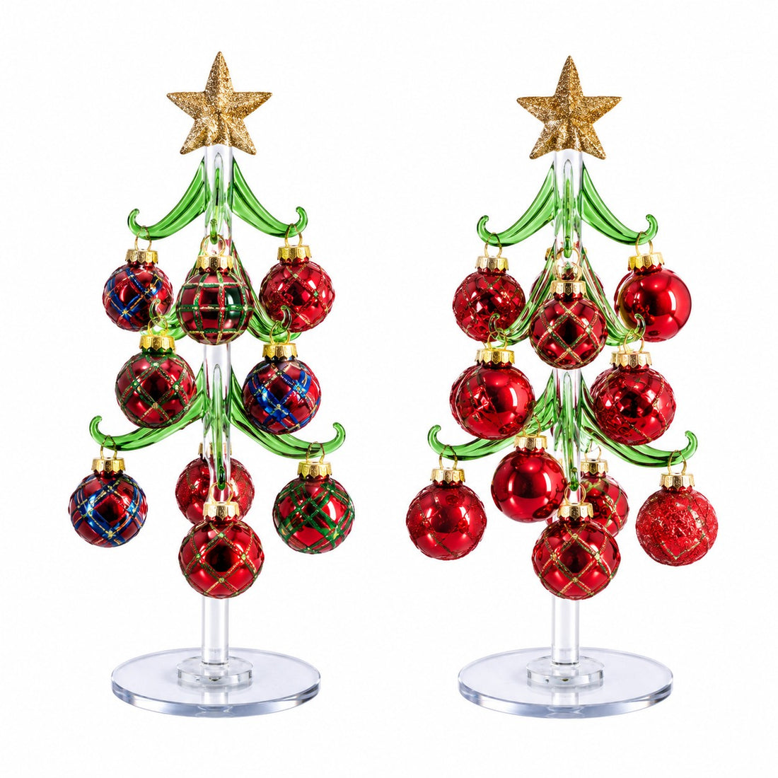 Ad Trend Decorative Christmas Tree with Assorted Glass Baubles Ø10xH26 cm 1 Pc – Christmas Home Decoration