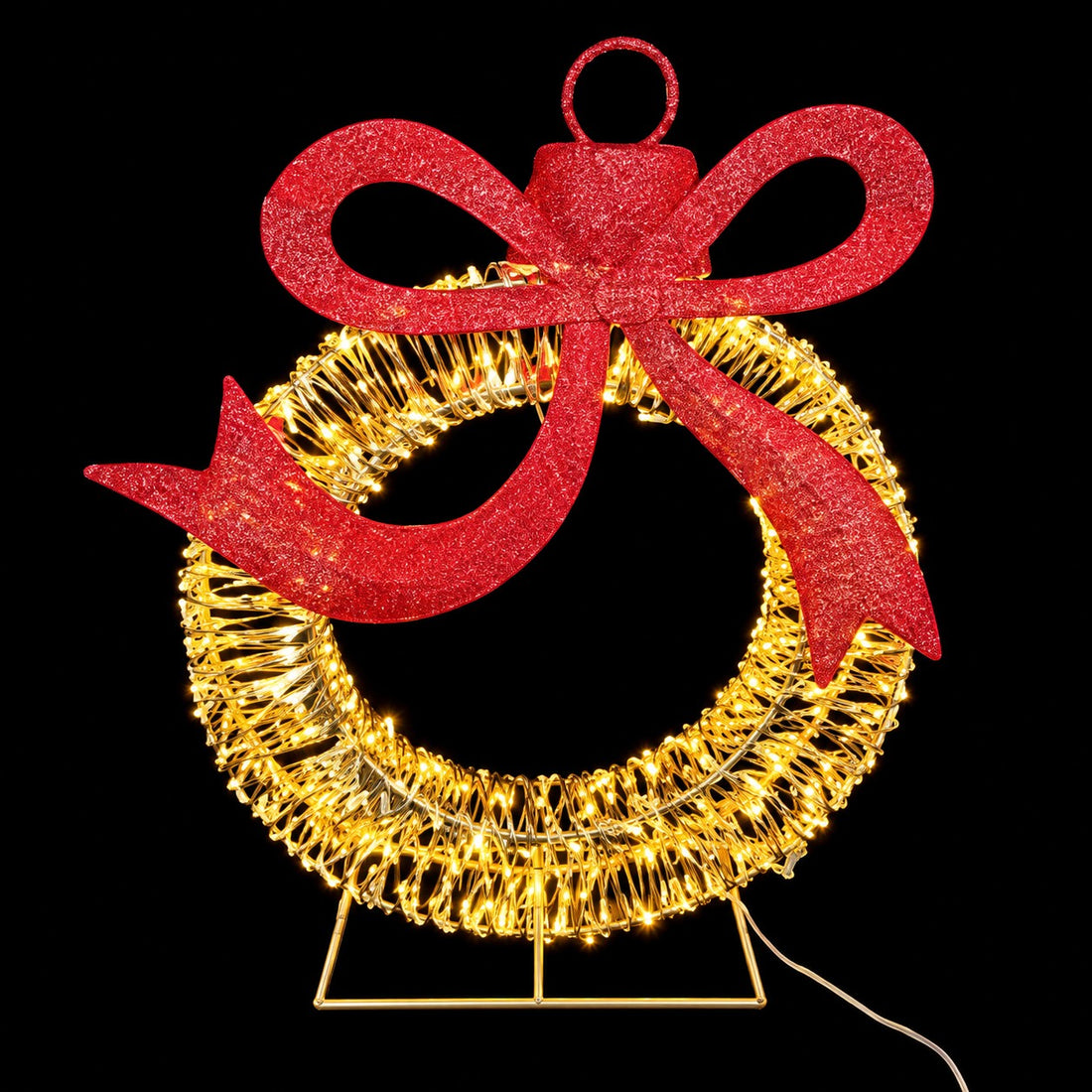 Ad Trend Luminous Christmas Ball Gold in Plastic and Iron with 400 LED Lights IP44 48x18xH58 cm – Outdoor Christmas Decoration