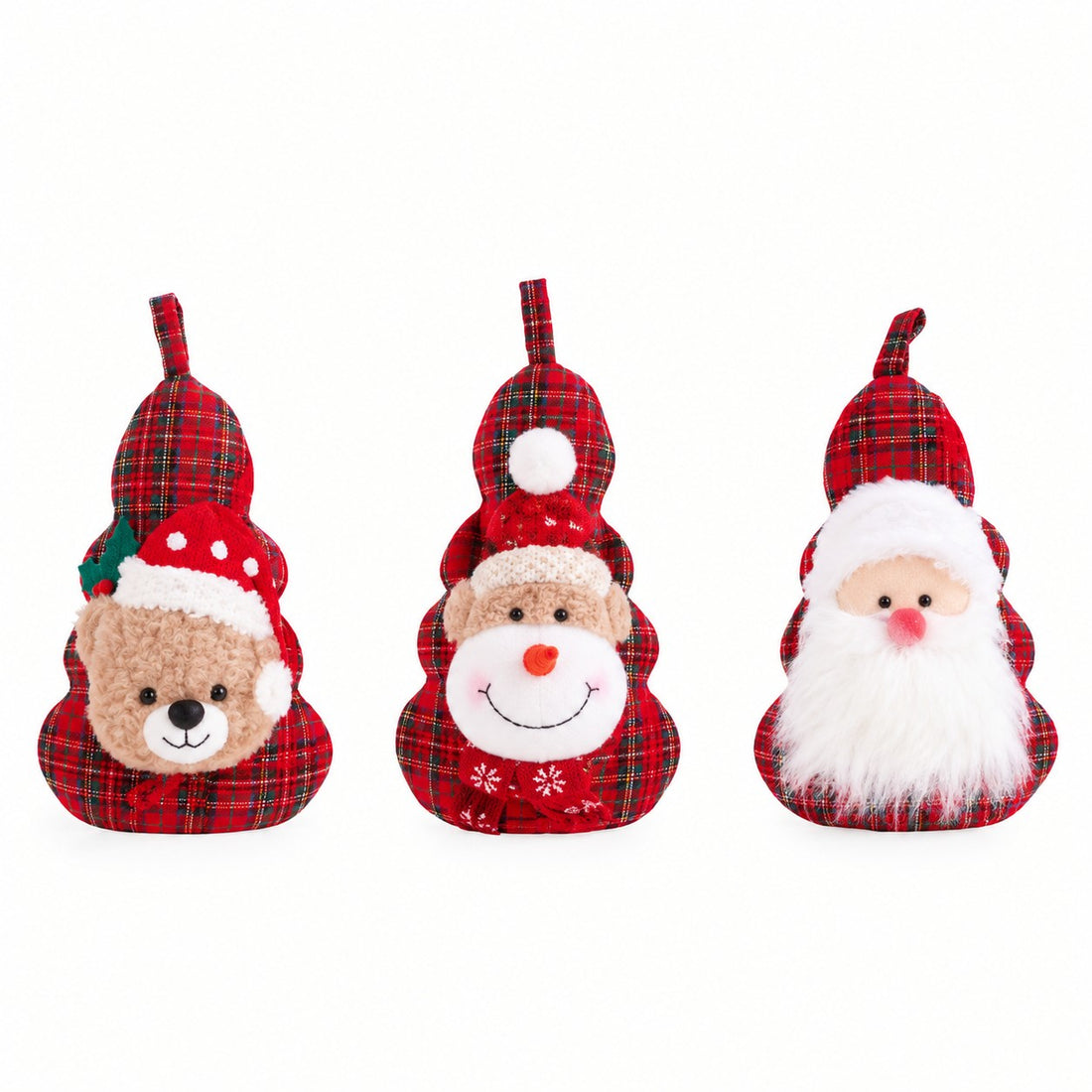 Ad Trend Fermaporta Natalizio in Tessuto Assortito 18x13xH33 cm 1 Pz – Decorazione di Natale per Porte e Casa