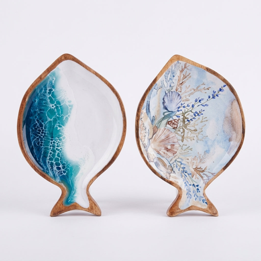 Ad Trend Vassoio con Motivo Pesce Assortito 30x23xH4 cm 1 Pz – Accessorio Decorativo per la Tavola e la Casa
