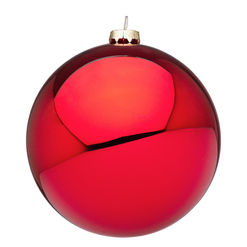 Bizzotto Glossy Grenadine Red Glass Ball D150 for Christmas