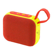 L'Arcolaio Rectangular Bluetooth Speaker FM Red/Yellow 10.1x8.2x4.6 cm