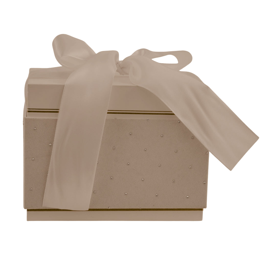L'Arcolaio Small Rectangular Christmas Box in Velvet 16.3x10.6x12.1 cm Dove Grey Velvet
