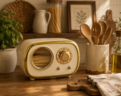 L'Arcolaio White Radio Toothpick Holder 7.5x4.5x4 cm Original Table Accessory