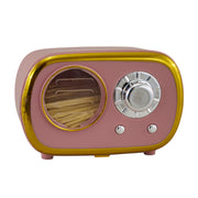 The Arcolaio Pink Radio Toothpick Holder 7.5x4.5x4 cm Original Table Accessory